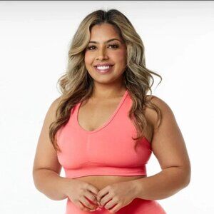 Alphalete Pixel Pink Sports Bra, Medium